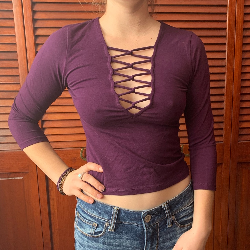 Cropped Quarter sleeve top